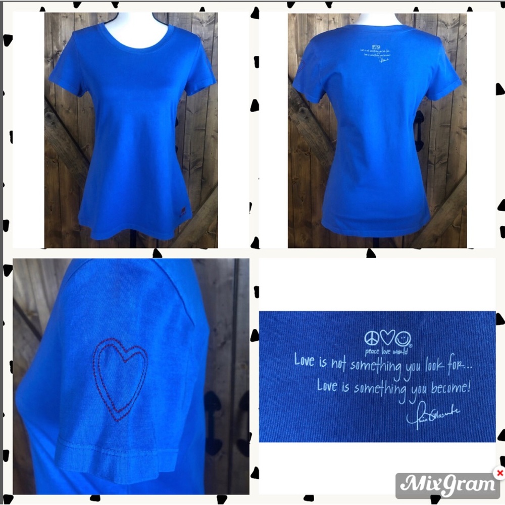 Peace Love World Short Sleeve Tee Size XS